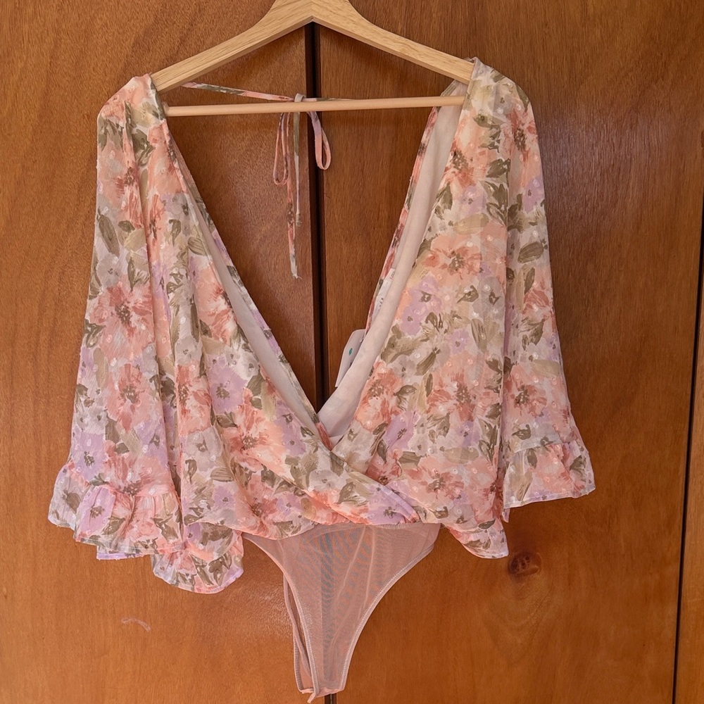 Lush Pastel Floral Bodysuit